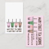 台湾産バブル茶店茶店カフェカップ 名刺 (正面/裏面)