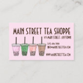 台湾産バブル茶店茶店カフェカップ 名刺 (裏面)