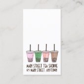 台湾産バブル茶店茶店カフェカップ 名刺 (正面)