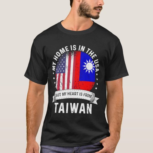 台湾系アメリカンパトリオット誇りを持った栽培ホームUSAフロリダ Tシャツ (正面)