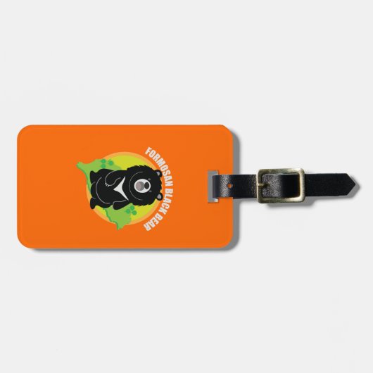 台湾黒熊のロゴ ラゲッジタグ (正面横)