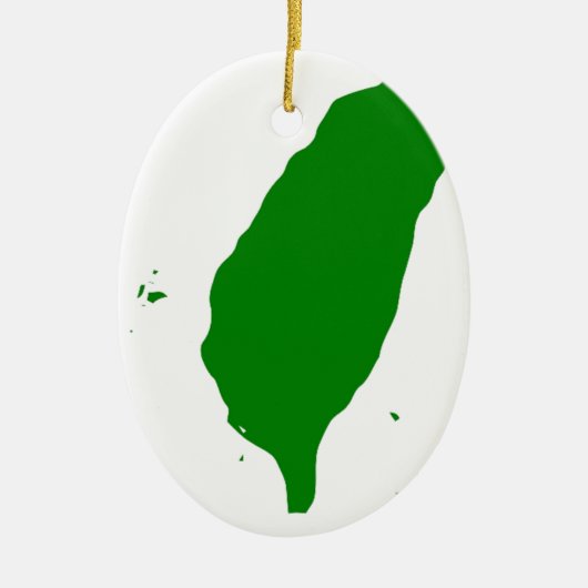 台湾-世界台灣人大會旗、也稱為台灣旗の。の旗 セラミックオーナメント (正面)