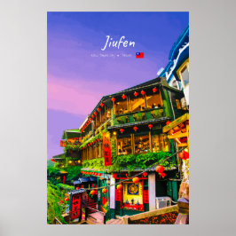 台湾・九份の古き茶屋 ポスター