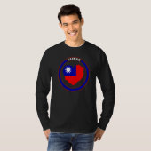 台湾 台湾旗 ハート サポート 中華民国 台湾人 Tシャツ (正面フル)