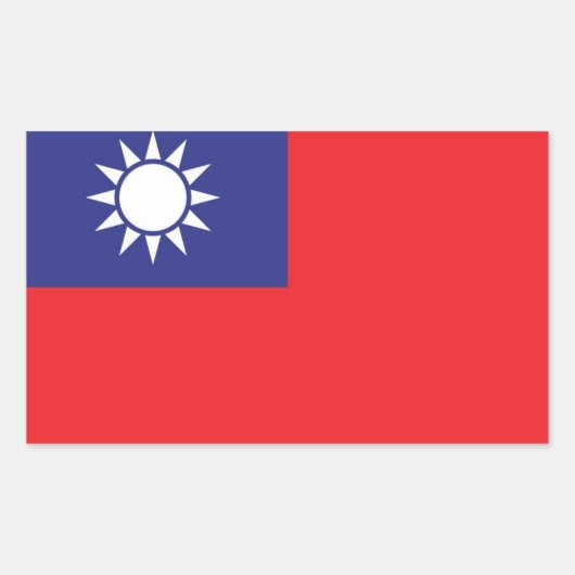 台湾 長方形シール (正面)