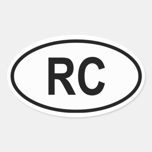 台湾「RC」 楕円形シール (正面)