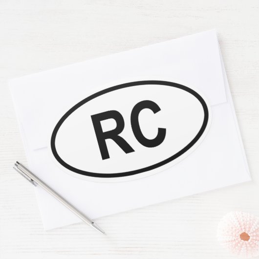 台湾「RC」 楕円形シール (封筒)
