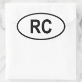 台湾「RC」 楕円形シール (バッグ)