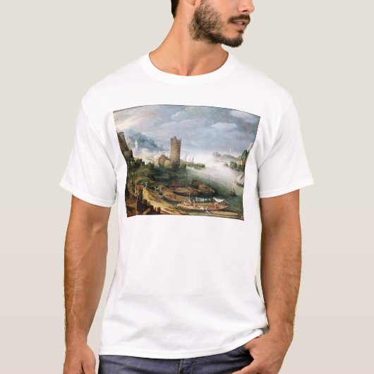 台無しにされたタワーとの川場面 Tシャツ (正面)