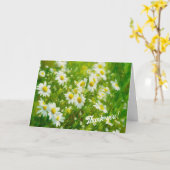 台石かわいらしデイジーガーデンサンキューカード カード (黄色い花)