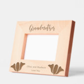 台詞のおばあちゃん孫の名前フラワー レーザー彫刻フレーム (左)