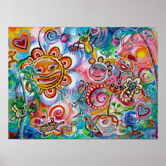 台野の反響と光と幸福の一体性 ポスター (正面)