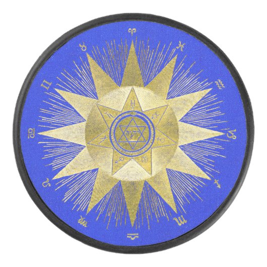 台頭するシンボルや象徴、〔占星術の〕十二宮図の影響 アイスホッケーパック (正面)