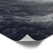 台風すごいメロールが太平洋上空を飛行 ポスター (角)