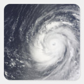 台風すごい崔湾 スクエアシール (正面)