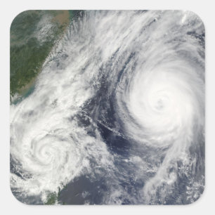 台風すごい、フィリピン・ルソン上空のパルマ スクエアシール