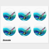 台風におけるテクニカラーのウインドサーファー ラウンドシール (シート)