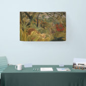 台風に見舞われたタイガー 横断幕 (トレードショー)