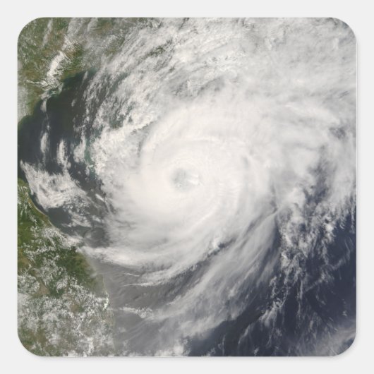 台風ねおぐり接近中国 スクエアシール (正面)