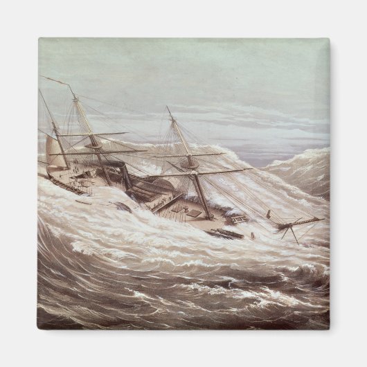 台風のミシシッピ州の蒸気フリゲート マグネット (正面)