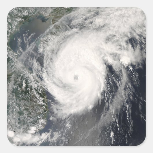 台風の直栗中国2 スクエアシール (正面)