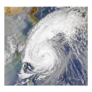 台風の衛星イメージ フォトプリント           