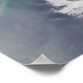 台風の衛星画像 ポスター (角)