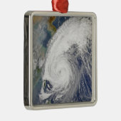 台風の衛星画像 メタルオーナメント (右)