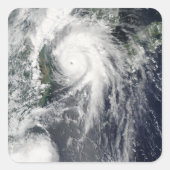 台風コンパス スクエアシール (正面)