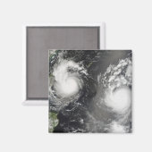 台風サオマイと熱帯性風雨ボファ マグネット (正面/裏面)