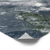 台風竜王が台湾に接近 ポスター (角)