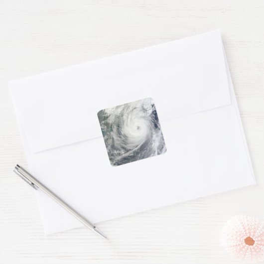 台風4号 スクエアシール (封筒)