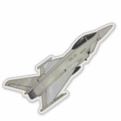 台風、ジェット戦闘機 シール (正面)