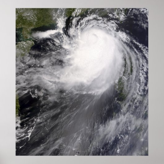 台風NURI接近中国 ポスター (正面)