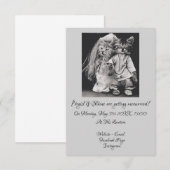 史上最もかわいい猫をモチーフにした結婚式の招待状 出欠カード (正面/裏面)