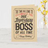 史上最も伝説的なボス カード (黄色い花)