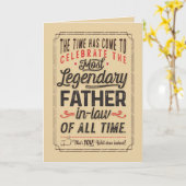 史上最も伝説的な義理の父親 カード (黄色い花)