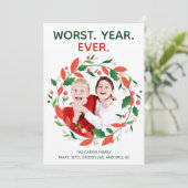 史上最悪のおもしろいクリスマスのブラックユーモア シーズンカード (スタンド正面)