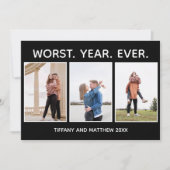 史上最悪のおもしろいクリスマス写真ダークユーモア シーズンカード (正面)