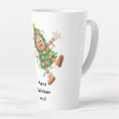 史上最悪のクリスマス!面白いサラミ カフェラテマグ (右アングル)