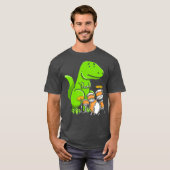 史上最悪のドラマーおもしろいトエックス恐竜ドラム Tシャツ (正面フル)