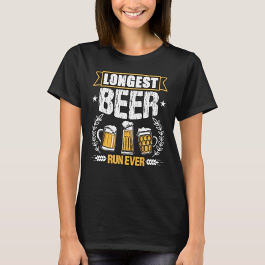 史上最長ビールラン ランニング Tシャツ (正面)