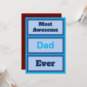 史上最高にかっこいいパパ フラットカード カード (正面/裏面インサイチュ)