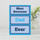 史上最高にかっこいいパパ フラットカード カード (スタンド正面)