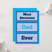 史上最高にかっこいいパパ フラットカード カード (正面/裏面インサイチュ)