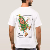 史上最高に面白いクリスマス!ユーモラスなサラミ Tシャツ (裏面)