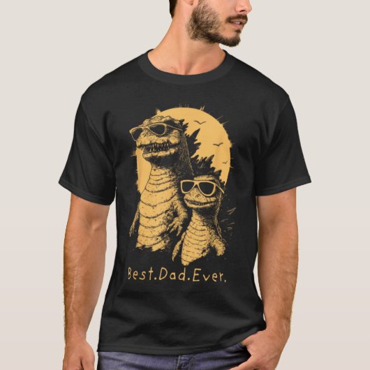 史上最高に面白い恐竜パパ Tシャツ (正面)
