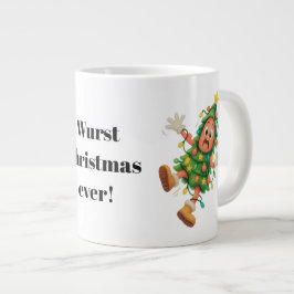 史上最高のクリスマス!面白い サラミ ジャンボコーヒーマグカップ