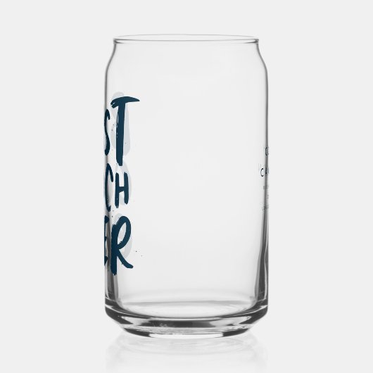 史上最高のコーチおもしろいネイビーパーソナライズされたスポーツギフト ガラス缶 (左)