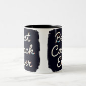 史上最高のコーチのパーソナライズされた感謝 ツートーンマグカップ (中央)